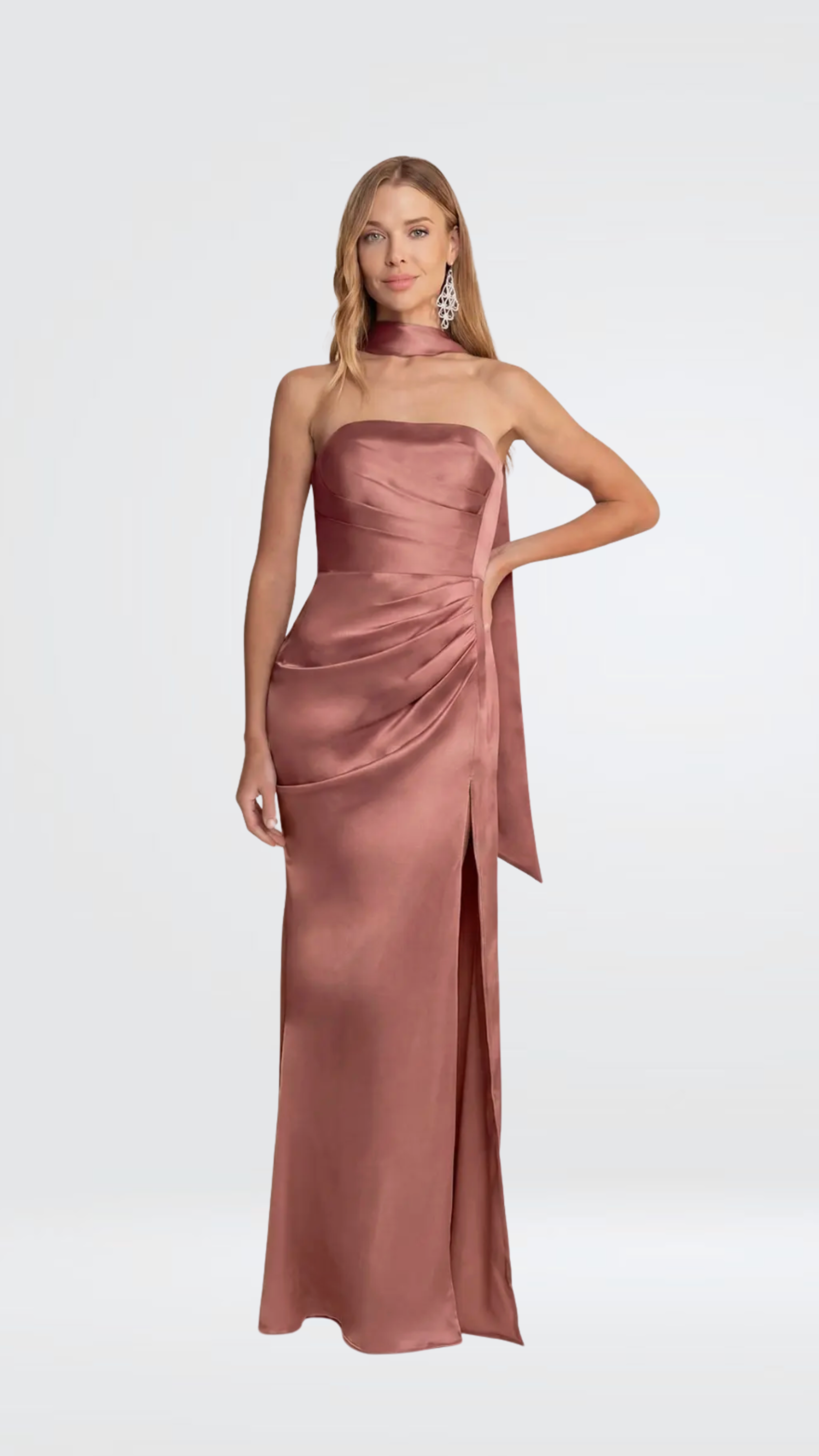 Rose Strapless Maxi Dress