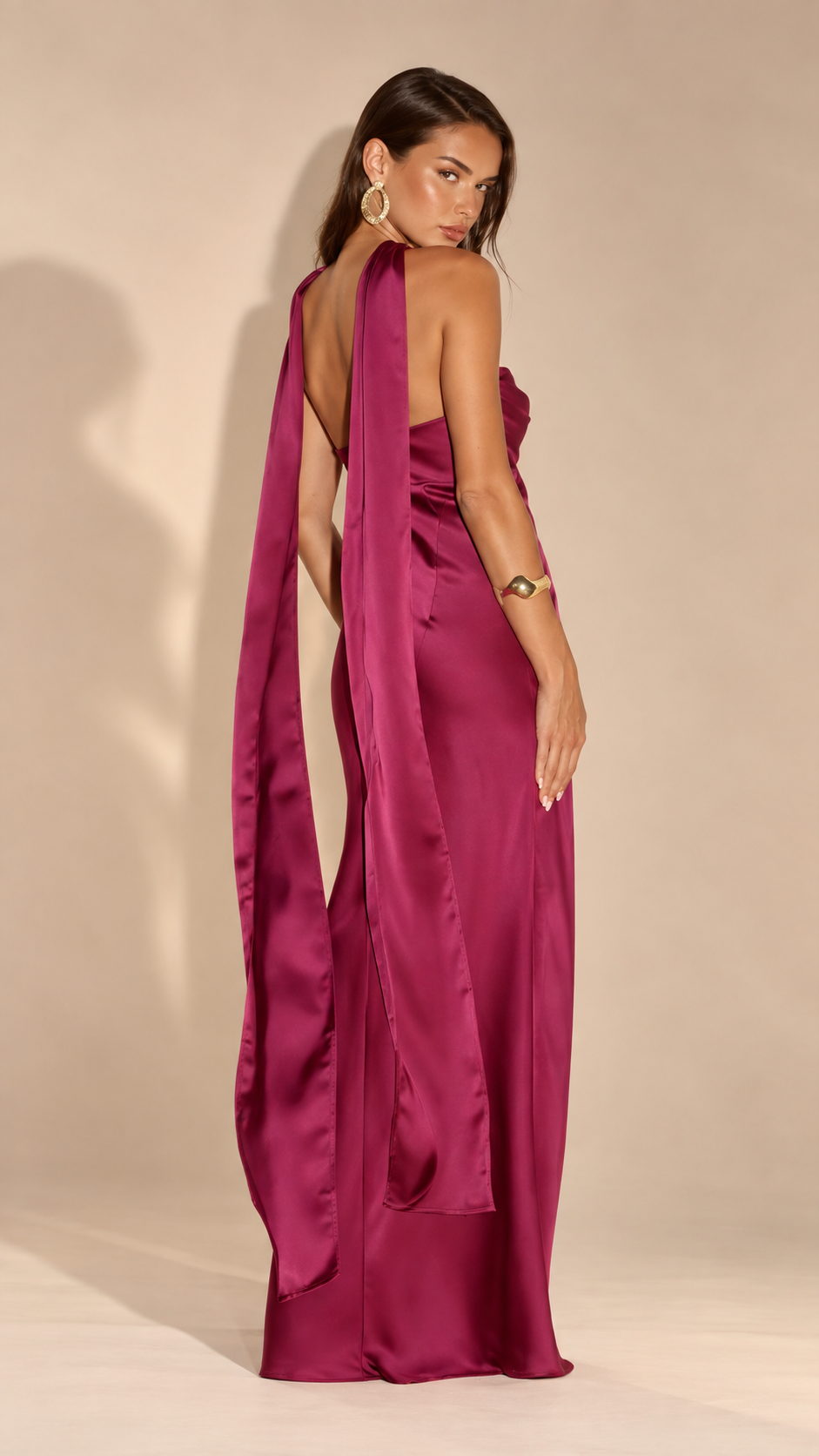Plum Strapless Maxi Dress