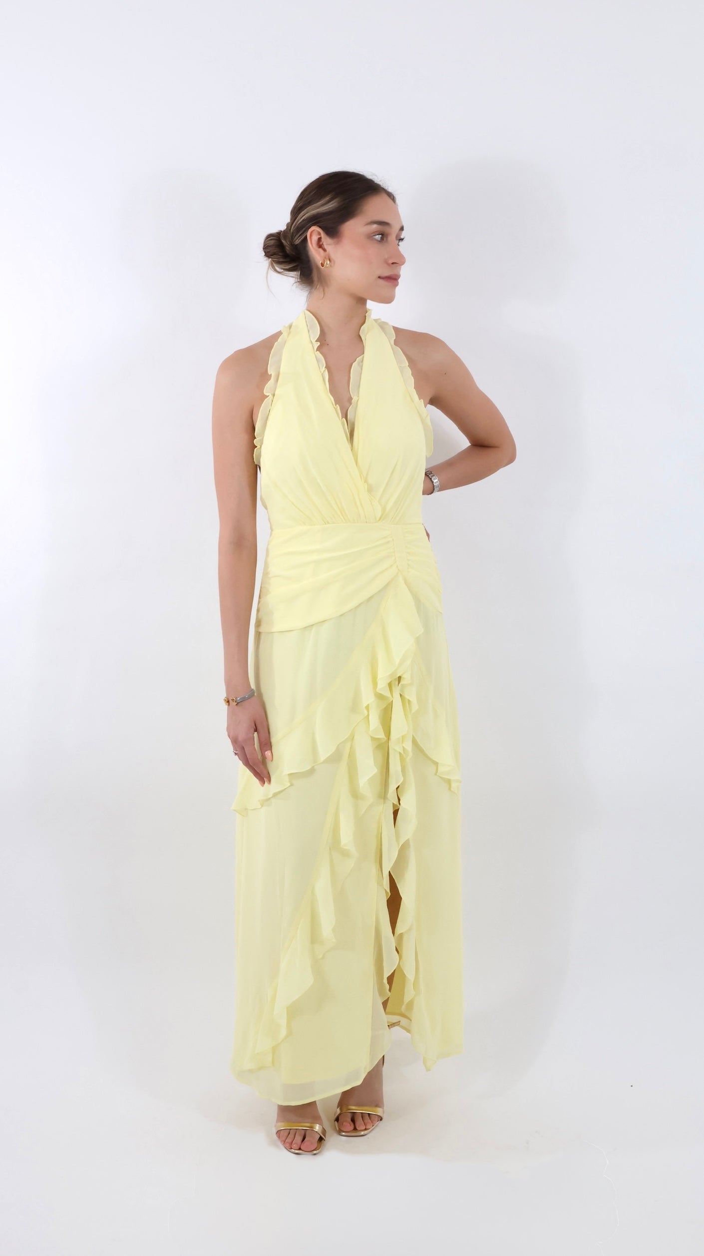 Yellow Ruffle Dress