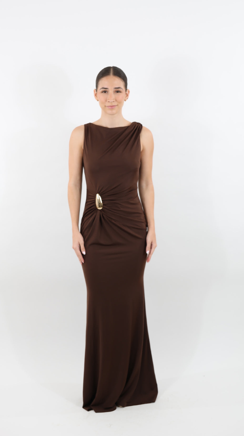 Mocha Sculpt Maxi Dress