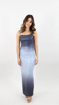 Blue Ombré Midi Dress