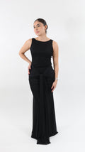 Black Drape Maxi Dress